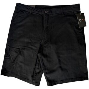 NEW Galaxy Black Chino Shorts Casual Comfort Stretch‎ Size 34